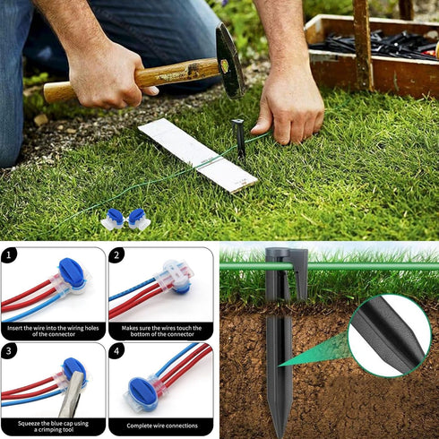Robotic Lawnmower Boundary Wire Splice Kit Automatic Mower Boundary Wire Accessory Set, for Adapting and Repairing The Mowing Boundaries...