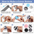 100 Sets Cover Buttons Kit with Tools Size Buttons to Cover Self Cover Buttons with Wire Backs DIY Fabric Cloth Cover Buttons (Size 60/1.5 Inch)...