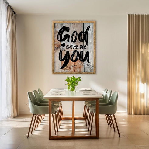 Posterizer 1 pcs-God gave me you-Romantic Art-Religious Posters-Gifts for Women-Gifts for Christians - Gift for Anniversary, Engagement or Wedding...