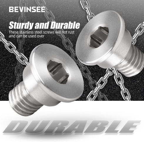 Bevinsee Brake Disc Rotor Screw Compatible with BMW E36 E46 E90 F30 323i 330Ci 330d 330xi M3, Stainless Steel Retaining Screws Replaced for 342111...