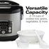 Hamilton Beach Digital Programmable Rice Cooker & Food Steamer, 14 Cups Cooked (7 Uncooked) With Steam & Rinse Basket, Stainless Steel (37548)...