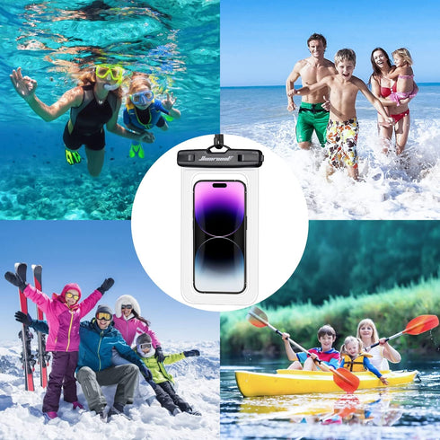 Hiearcool Waterproof Phone Pouch, Waterproof Phone Case, IPX8 Cellphone Dry Bag Compatible for iPhone 15 14 13 12 Pro Max Plus Cellphone Up to 8.3...