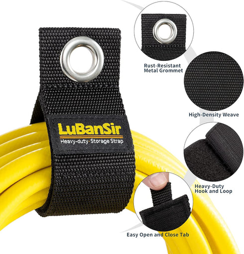 LuBanSir 9 Pack Extension Cord Holder, 17-Inch Extension Cord Storage Strap for Garage Organization and Storage...