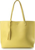 Minimalist Clean Cut Pebbled Faux Leather Tote Womens Shoulder Handbag...