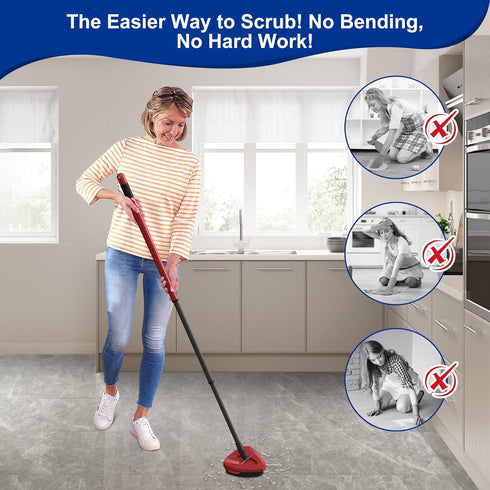 Spin Mop Replacement Head Scrub Brush for Ocedar EasyWring 1 Tank System, Triangle Scrubber Mop Head Shower Floor Scrubber Hard Bristle Cleaning B...