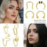 20G Nose Rings Studs with Chains African Nose Ring Cuff Horseshoe Septum Rings Stainless Steel Star Heart Nose Ring Chain Piercing Jewelry Set for...
