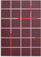 POKETO Soft Cover Checkered Object Notebook, 140 Blank Pages, 7" x 9.75 (Maroon Grid)...