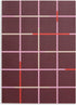 POKETO Soft Cover Checkered Object Notebook, 140 Blank Pages, 7" x 9.75 (Maroon Grid)...