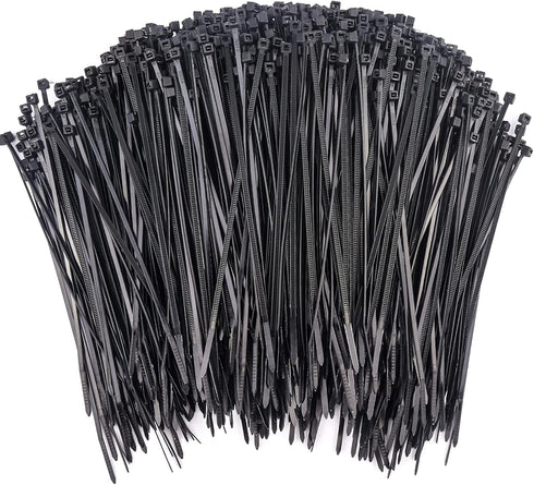 500 Pcs Zip Ties, 8 Inch Self-Locking Nylon Cable Ties, Premium Heavy Duty Plastic Wire Ties Wraps for Indoor and Outdoor (Black)...