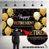 Blulu Retirement Party Decorations, Extra Large Fabric Retire Sign Banner Photo Booth Backdrop Background with Rope for Retirement Party Favor(70....
