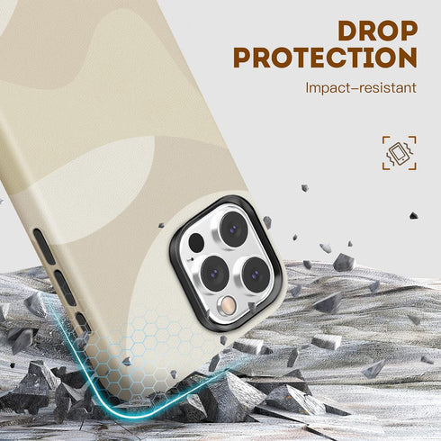 Vegan Leather Magnetic Case for iPhone 15 Pro Max Wireless Charging, MagSafe Compatible, Metal Buttons, Shockproof Protective Phone Case Cover for...