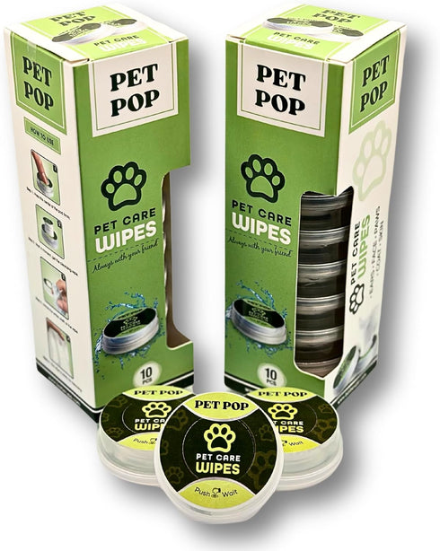 Pet Wipes for Dogs - Travel-Friendly Dog Paw Wipes - Dog Wipes Cleaning Deodorizing - Puppy Wipe Set - Scented Doggie Grooming Non-Wet Wipes - 2 x...