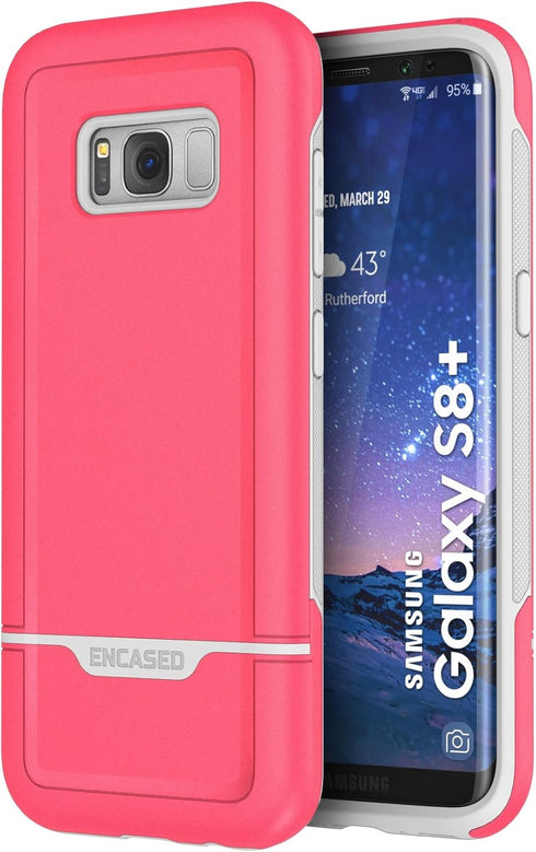 ENCASED Galaxy S8 Plus Case Pink (Rebel Armor) Heavy Duty Full Body Protection Cover (Samsung S8+)...
