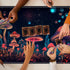TCG Playmat Board Game Mat Plus 50 Pcs Card Sleeves, 24 x 14 Table Mats Neon Mushroom Game Mousepad with Soft Surface Non-slip Base for MTG RPG CC...