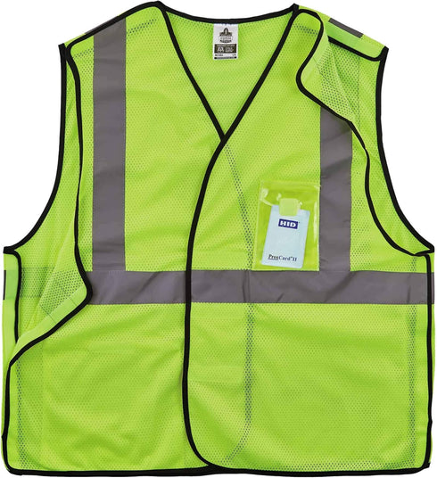 Ergodyne GloWear 8216BA ANSI High Visibility Breakaway Reflective Safety Vest with ID Badge Holder, Lime, Small/Medium...