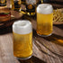 NETANY Drinking Glasses with Glass Straw 4pcs Set - 16oz Can Shaped Glass Cups for Beer, Iced Coffee, Tumbler Cup for Whiskey, Soda, Tea, Water, G...