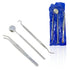 Cynamed -Dental Tools Dental Pick Oral Care Kit, Stainless Steel Dental Hygiene Kit Set, Tooth Scraper Tartar Dental Scaler Tweezers Mouth Mirror ...