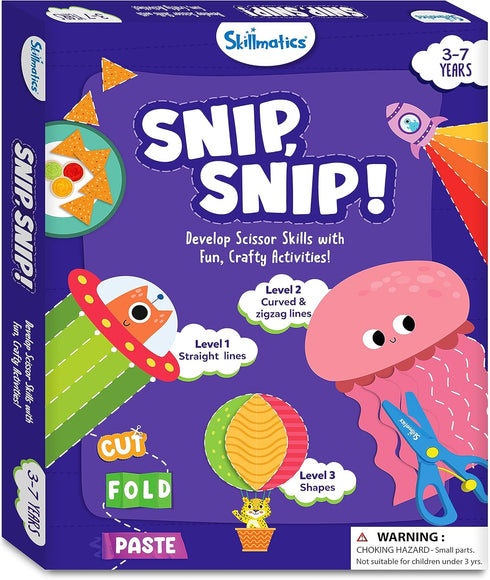 Skillmatics Art & Craft Activity Kit - Snip, Snip, Practice Scissor Skills, Craft Kits & Supplies, Gifts for Toddlers, Girls & Boys Ages 3, 4, 5, ...
