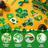 72PCS St Patrick’s Day Bulletin Board Decoration, 12 Styles Lucky Irish Day Shamrock Gnome Leprechaun Classroom Paper Cutouts for Party Decoration...
