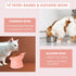 Pink Cat Food Bowl Elevated Tilted Raised Slanted Stand Dish for Neck Protection & Whisker Friendly Feeding-Christmas City Collection, Anti Vomiti...