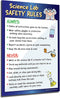 ZOCO - Science Lab Safety Rules Poster (12x18, Laminated) - Kids Science Posters for Middle School, High School - Chemistry, Laboratory Classroom ...
