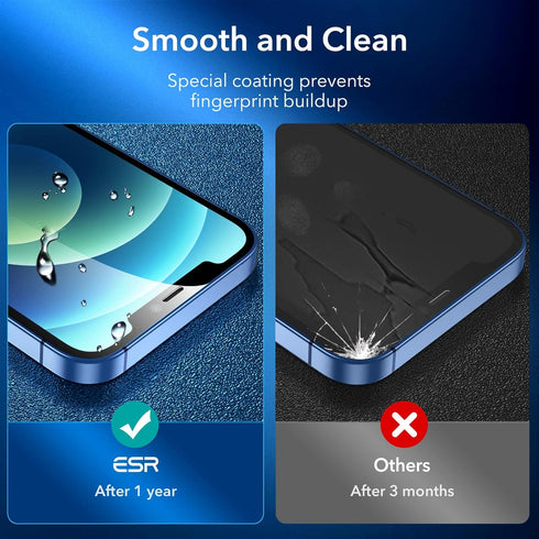 ESR for iPhone 12 Screen Protector, iPhone 12 Pro Screen Protector, Tempered-Glass with Easy Installation Frame compatible with iPhone 12/12 Pro 6...