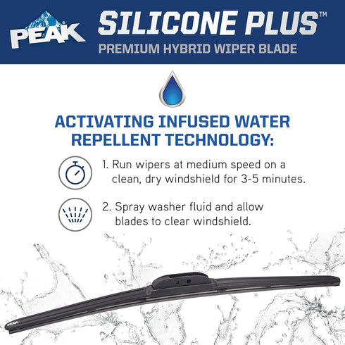 PEAK Silicone Plus Windshield Wiper Blade, 17-Inch (Pack of 1)...