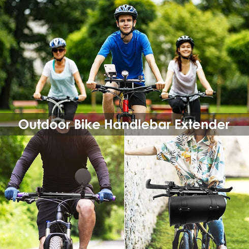 Bicycle handlebar, bicycle handlebar extender 11.8in, multifunctional aluminum alloy bracket extension, handlebar extension rack, used for compute...