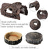 Reptile Hide, Reptile Food Bowls, Lizard Resin Hollow Tree Trunk Hideout, Bearded Dragon Tank Accessories Reptile Water Dish Habitat Tank Decorati...