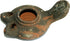 Holy Land Market Antique Crusader Two 2-Wick Clay Oil Lamp - Herodian Style Ancient Heritage...