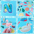 101Pcs Fun in The Sun Bulletin Board Decorations Summer Classroom Decor Pool Beach Leaf Paper Cutouts with Glue Points for Kids School Preschool O...