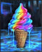 Posterizer 1 pcs-colorful melting ice cream-food and drink poster -1-Kitchen & Bar Art Gift for Men Women Teens Art for Cafe, Restaurant, Coffee ...