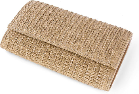 Straw Clutch Purse Shoulder Crossbody Bag Envelope Purse Raffia Handbag for Summer Beach Travel 2024 Trendy...
