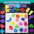 YGDZ Paint Sponges for Kids, 39pcs Early Learning Toddlers Sponge Paint Brushes Stamps Foam Art Craft Drawing Tools...