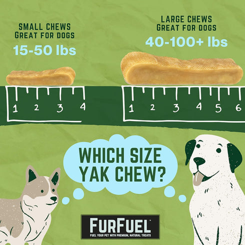 Large Yak Cheese Himalayan Dog Chews Large Breed & Medium Breed Treats, 3 Pack. Himalayan Yak Chews for Large Dogs. All Natural Yak Bones...