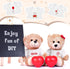 3 Pcs Sublimation Stuffed Animal Shirt Fit 8-12 Inch Blank Stuffed Bear Clothes Plush Bear Tshirts Tee Shirt for DIY Make Unique Stuffed Doll Outf...