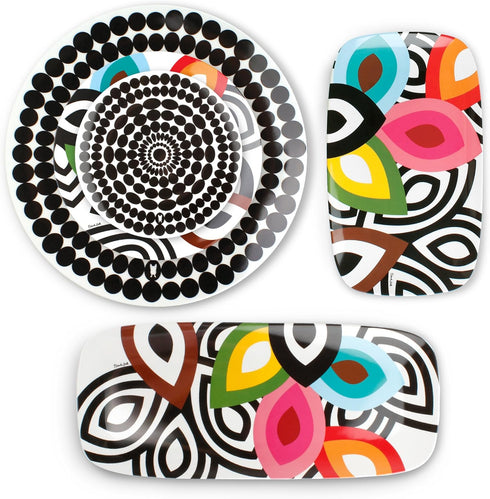 French Bull 11" Melamine Dinnerware Colorful Dinner Plate - Foli...