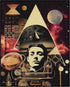 Posterizer 1 pcs-sci-fi collage-vintage vibes-space and planets-Retro Art-Astronomy & Celestial Art-Gifts for Men-Gift for Steampunk and Astrology...