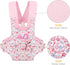 GAGAKU Baby Doll Carrier Stuffed Animal Carrier for Girls Doll Accessory Adjustable Straps for 12 to 24 inch Reborn Baby Dolls - Pink Flowers...
