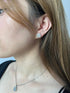 4 Pieces Fashion Shiny Square Zircon Crystal Pendant Necklace Earring Ring Jewelry Set for Women Wedding Party Prom Holiday Gifts...