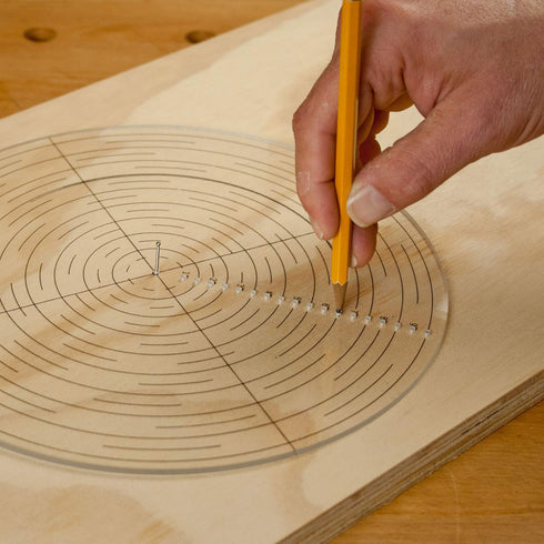 Fulton 10" Round Center Finder Compass Clear Acrylic for Drawing Circles, Lathe Work and Woodturners. Ideal For Locating Center on Logs and Genera...