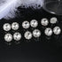 BESTEEL Rhinestone Earrings Round Shaped Acrylic Stone Inside Crystal Halo Stud Earrings for Dance Competitions Stage Opera Performance Wedding Pa...