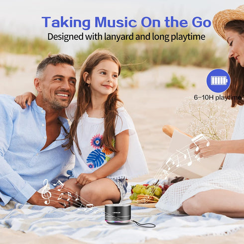 LENRUE Portable Bluetooth Speakers,Wireless Speaker with Clear Sound, Long Playtime, Small Mini Metal Speaker,Christmas Birthday Gifts for Men, Wo...