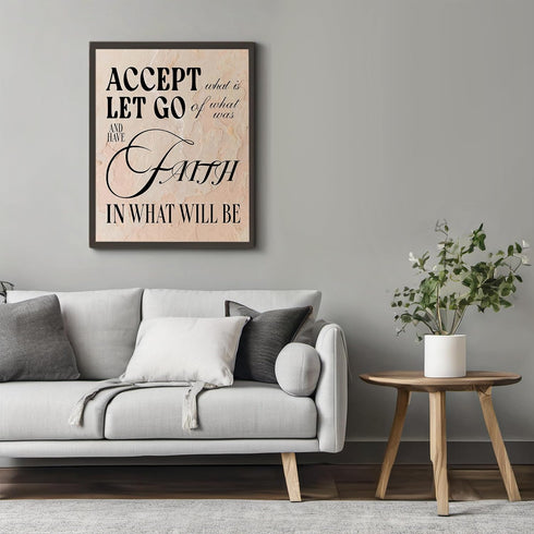 Posterizer 1 pcs-faith quote-accepting what it is-Religious Posters-Motivational & Inspirational Art-Gifts for Christians - Gift for Daughter, Son...