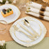 75PCS Gold Plastic Silverware for 25 Guests, Heavy Duty Gold Disposable Utensils Sets, Includes 25 Forks, 25 Spoons, 25 Knives, Elegant Cutlery Pe...
