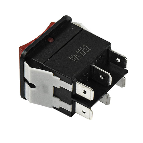 HQRP On-Off-On Power Switch Compatible with KEDU HY12-9-5, Grizzly G4015Z Combo Lathe Power Tools, 20A 125V, 6-Pin, UL Listed...