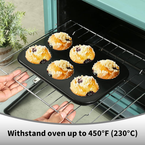 Muffin Baking Pan, Nonstick Premium Carbon Steel Muffin Pan for Baking, Cupcake Tin Cheesecake Pans...