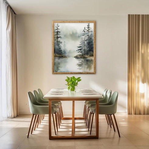 Posterizer 1 pcs- trees and jungle-nature scene style 7-Landscape & Nature Art-Floral Botanical Art- Decor for Home & Office- unframed wall art...