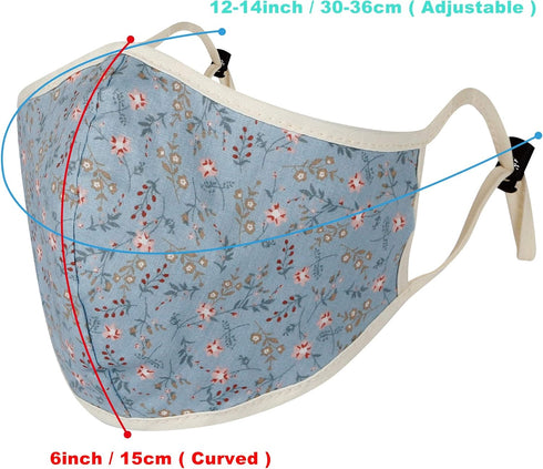 WITHMOONS Face Mouth Bandana Summer Thin Double Layers Washable Reusable DN1018...