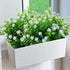 Artificial Plants Flowers Grass Shrubs 8 Pack No Fade Faux Plastic Flowers Outdoor for Vases Farmhouse Garden Porch Patio Office Indoor Wedding De...